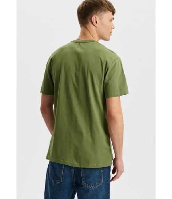 Heren ANERKJENDT 900731 Akrune Noos Pocket Tee 4070 Olivine