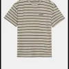 Heren ANERKJENDT Akkikki S/S Frotte Stripe Tee 901557 Sky Captain