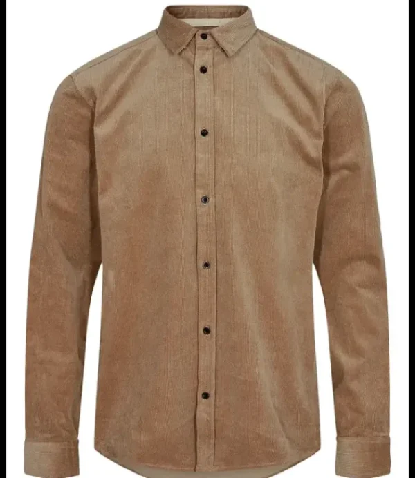 Heren ANERKJENDT akleif corduroy shirt incense 900870