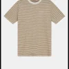 Heren ANERKJENDT Akrod S/S Cot/Linen Stripe Tee 901538 Incense