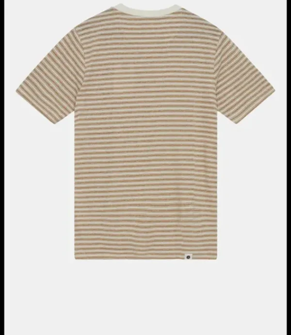 Heren ANERKJENDT Akrod S/S Cot/Linen Stripe Tee 901538 Incense