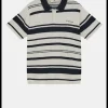 Heren ANERKJENDT Aksofus Stripe S/S Knit 901585 Sky Captain