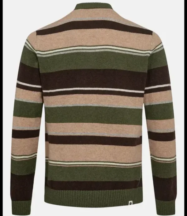 Heren ANERKJENDT Aksune jac stripe lambswool knit Forest night