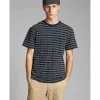 Heren ANERKJENDT CURV STRIPE T SHIRT SKY CAPTAIN 900122