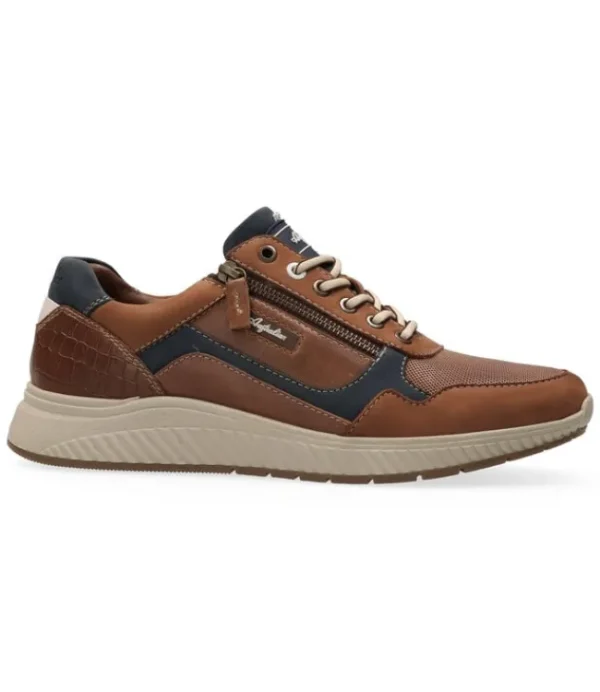 Heren AUSTRALIAN Hatchback Leather/nubuck 15.1607.01-DF6 Cognac-Blue