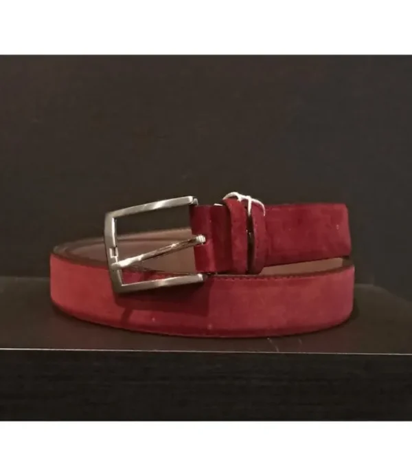 Heren De Ridder schoenen Bordeauxrode, stoffen riem