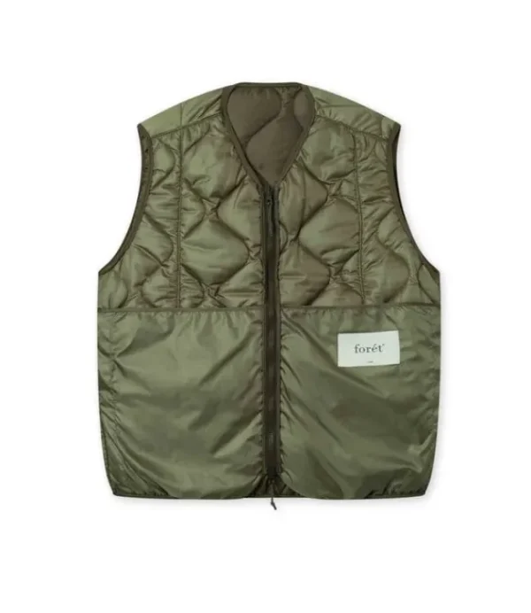 Heren FORET fresh Reversible linner vest Army/olive