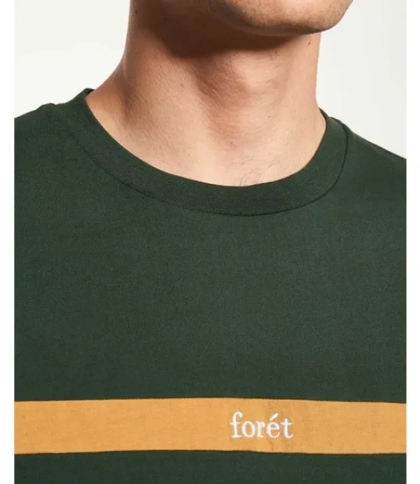 Heren FORET go t-shirt F356 DKGREEN/CAMEL