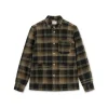 Heren FORET Ivy wool overshirt F855 Brown Check