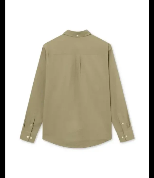 Heren FORET Forét Bush Seersucker shirt 1750 Olive