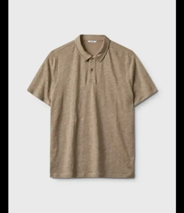 Heren GABBA Duke Linen polo SS 10806 Coriander