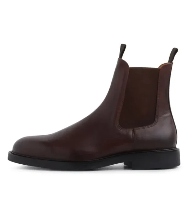 Heren GARMENT PROJECT Chelsea Boot- GP2353-800 Dark Brown Leather