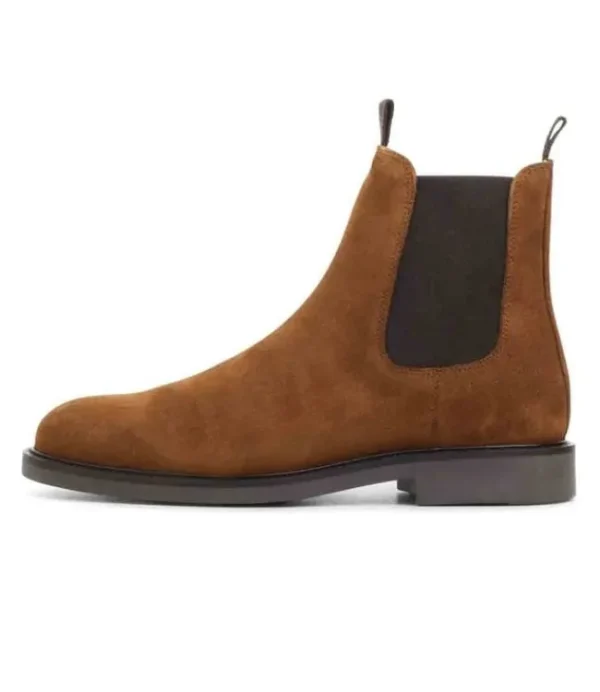 Heren GARMENT PROJECT chelsea boot cognac suede GP2351-650