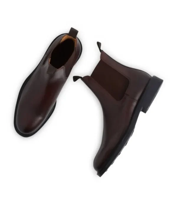 Heren GARMENT PROJECT Chelsea Boot- GP2353-800 Dark Brown Leather