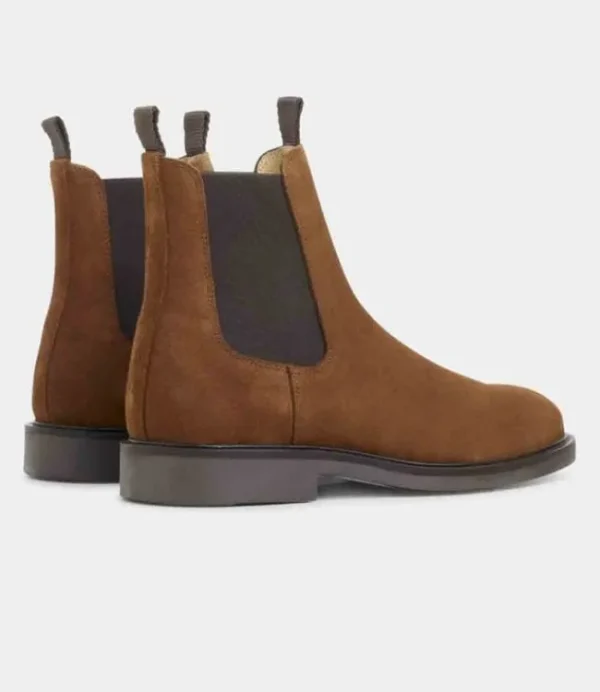 Heren GARMENT PROJECT chelsea boot cognac suede GP2351-650