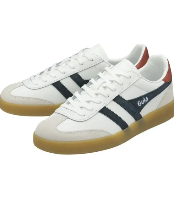 Heren GOLA viper leather white/navy/rust CMB744