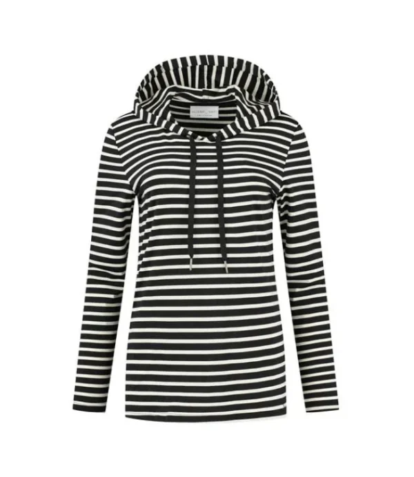 DAMES HELENA HART 7360 Hoodie Breton Zwart/Ecru