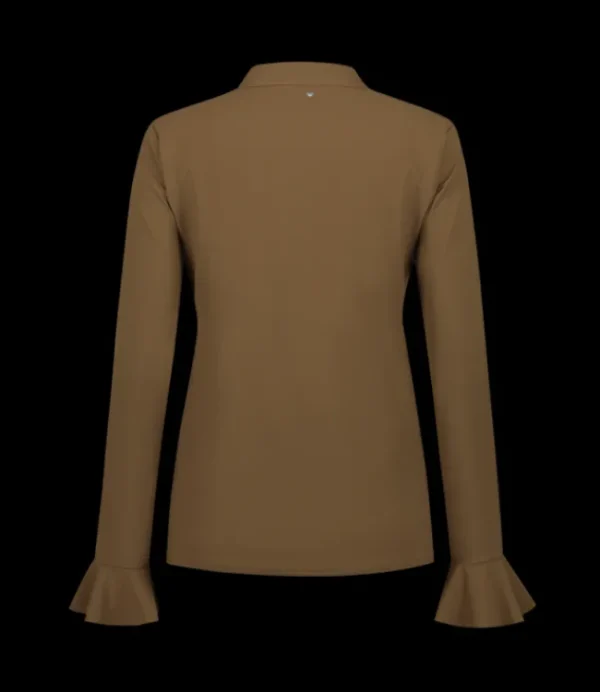 DAMES HELENA HART 7257 blouse ruche mocca