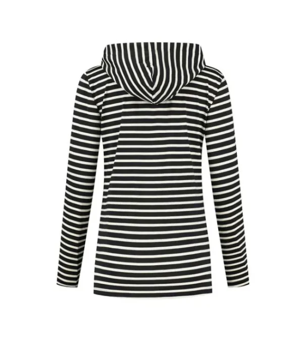 DAMES HELENA HART 7360 Hoodie Breton Zwart/Ecru