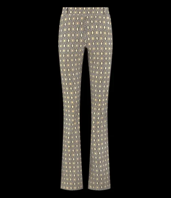 DAMES HELENA HART Broek Flair Print Disc 7512DISC Sand