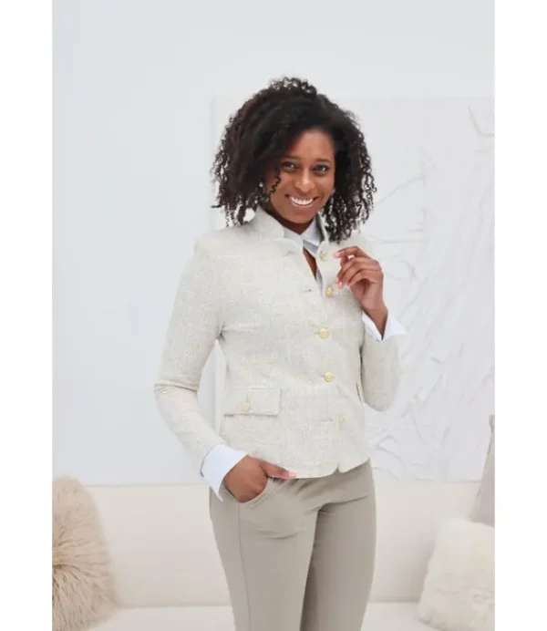 DAMES HELENA HART Blazer Gigi Lux Kort 7537 Naturel