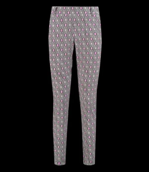 DAMES HELENA HART Broek Chino Print Disc 7510 DISC Pink