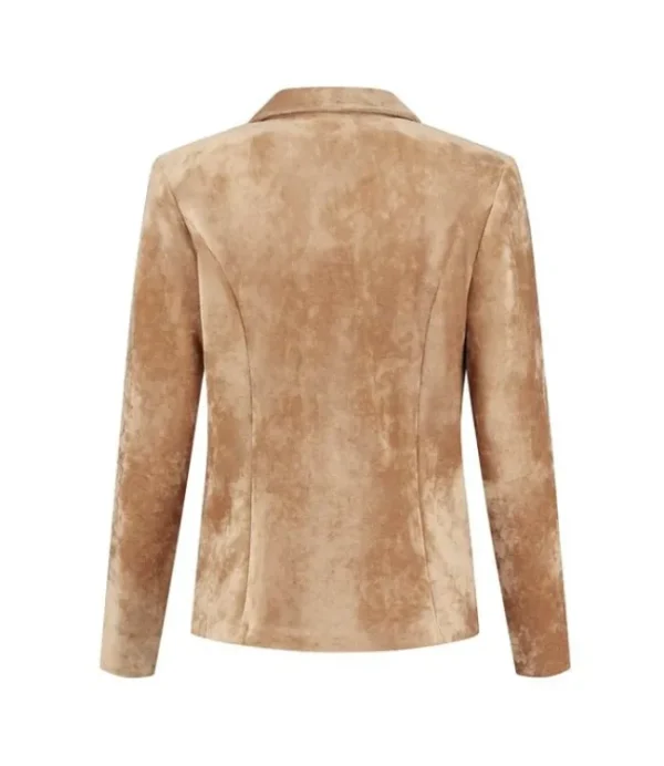 DAMES HELENA HART blazer velvet kort 7324 camel