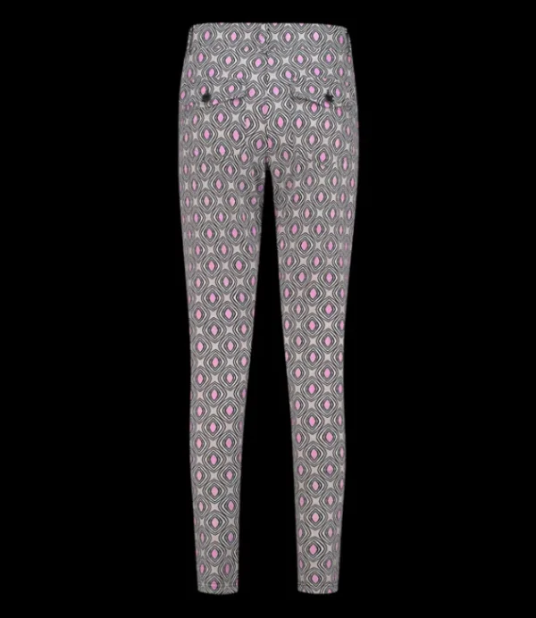 DAMES HELENA HART Broek Chino Print Disc 7510 DISC Pink