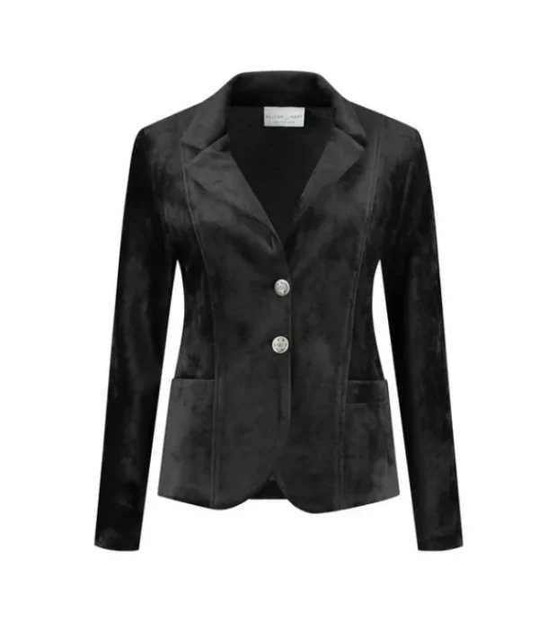 DAMES HELENA HART velvet blazer kort 7324 zwart