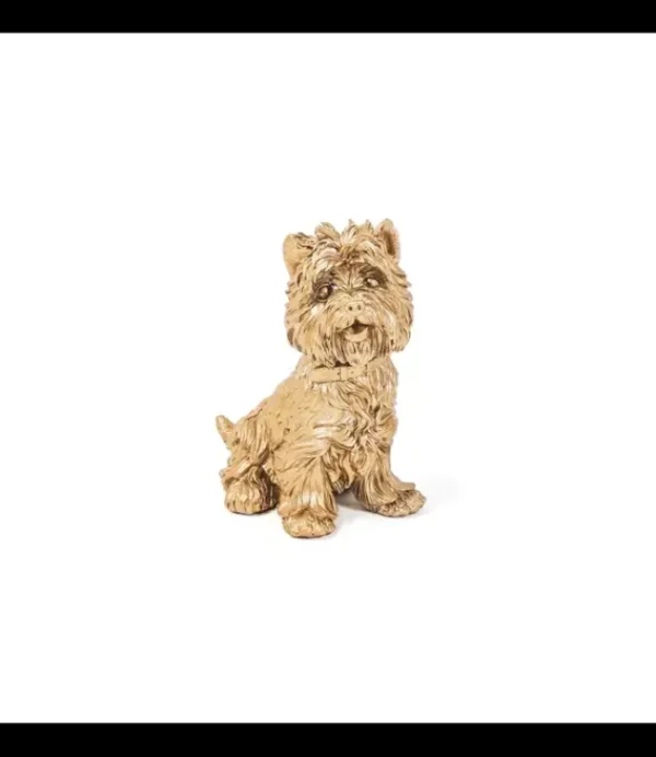 HOUSE VITAMIN Terrier Hond Beeldje 203070 Goud