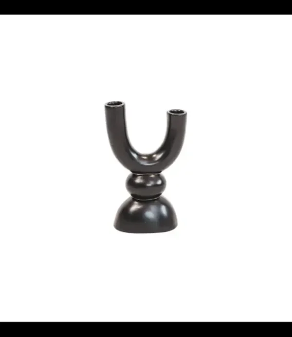 HOUSE VITAMIN organic candleholder black 12x7,5x21 cm. 202767