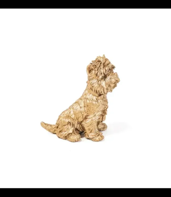 HOUSE VITAMIN Terrier Hond Beeldje 203070 Goud