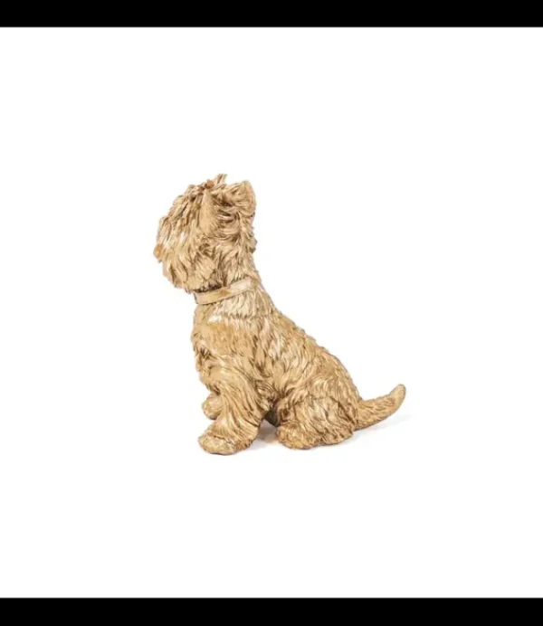 HOUSE VITAMIN Terrier Hond Beeldje 203070 Goud