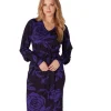 DAMES JANSEN AMSTERDAM vbf501 jersey print dress JET W23 000975 Black/Purple