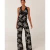 DAMES JANSEN AMSTERDAM Funky vp452 Jersey Printed Jumpsuit Black/Off White