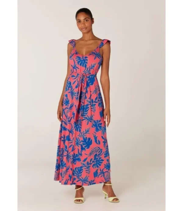 DAMES JANSEN AMSTERDAM Fadi vbl542 long dress pink/blue