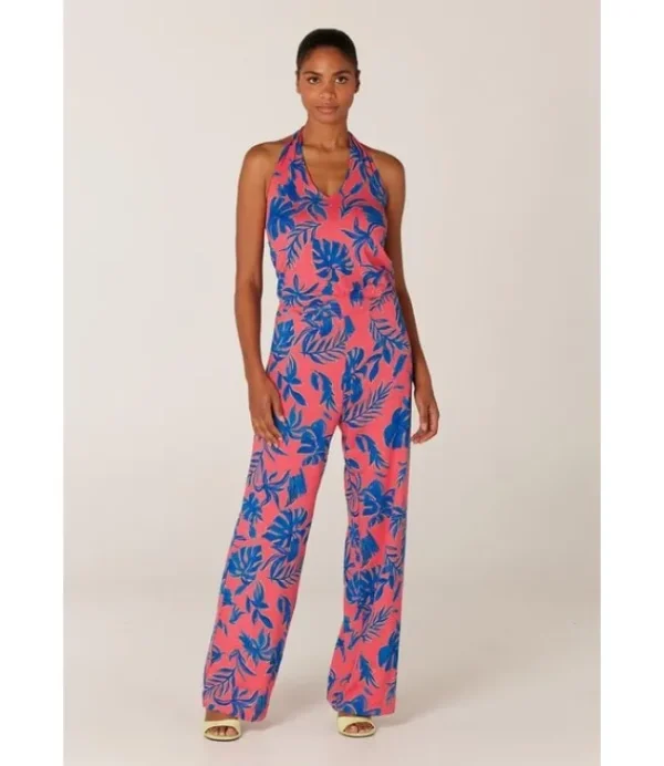 DAMES JANSEN AMSTERDAM Fidela vbl452 jersey printen jumpsuit pink/blue