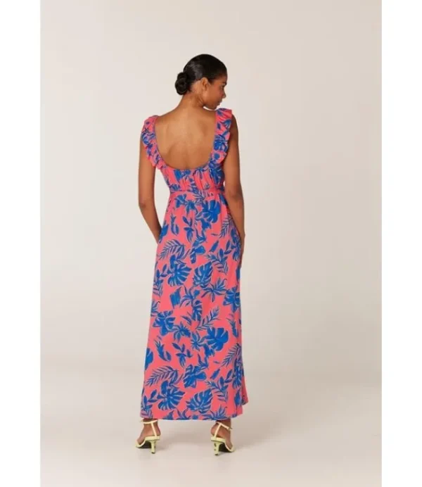 DAMES JANSEN AMSTERDAM Fadi vbl542 long dress pink/blue