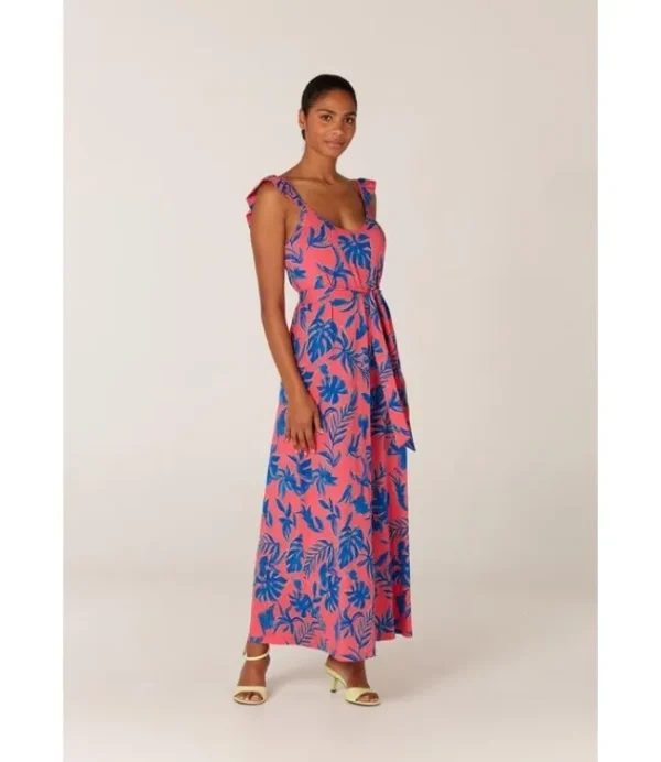 DAMES JANSEN AMSTERDAM Fadi vbl542 long dress pink/blue