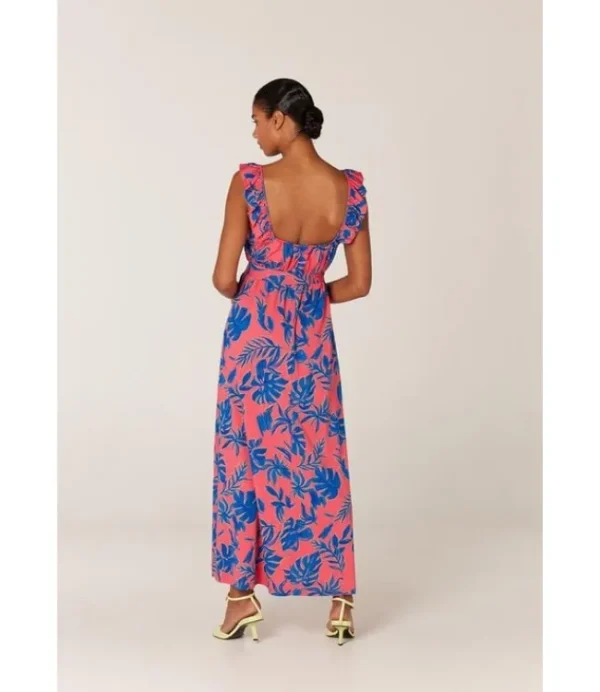 DAMES JANSEN AMSTERDAM Fadi vbl542 long dress pink/blue