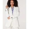 DAMES JANSEN AMSTERDAM juffrouw jansen wq238 woven blazer with long sleeve winter white