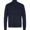 Heren KRONSTADT Fisker Cotton Roll Neck Knit navy 50023