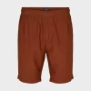 Heren KRONSTADT ks3598 chill linen shorts tobacco