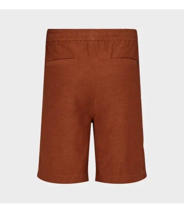 Heren KRONSTADT ks3598 chill linen shorts tobacco