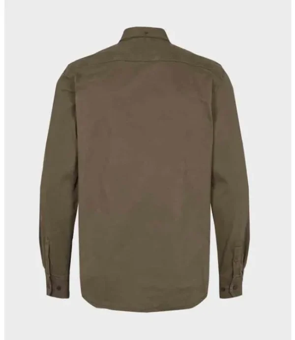 Heren KRONSTADT KS3468 Johan Twill shirt Army