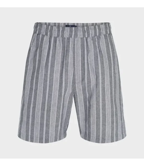 Heren KRONSTADT KS4071 Stanley Linen Stripe 04 Short grey