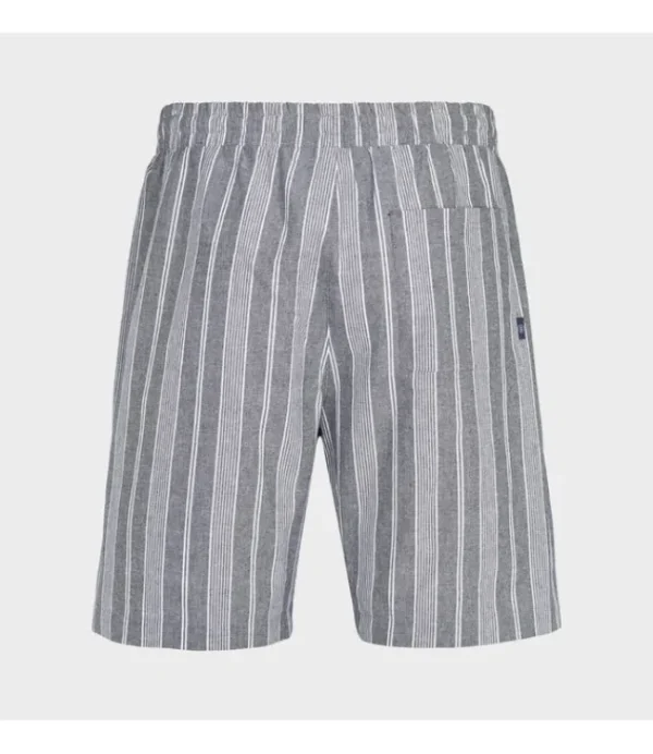 Heren KRONSTADT KS4071 Stanley Linen Stripe 04 Short grey