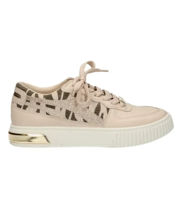 DAMES La Strada beige PU + zebra canwas 2101476-1022