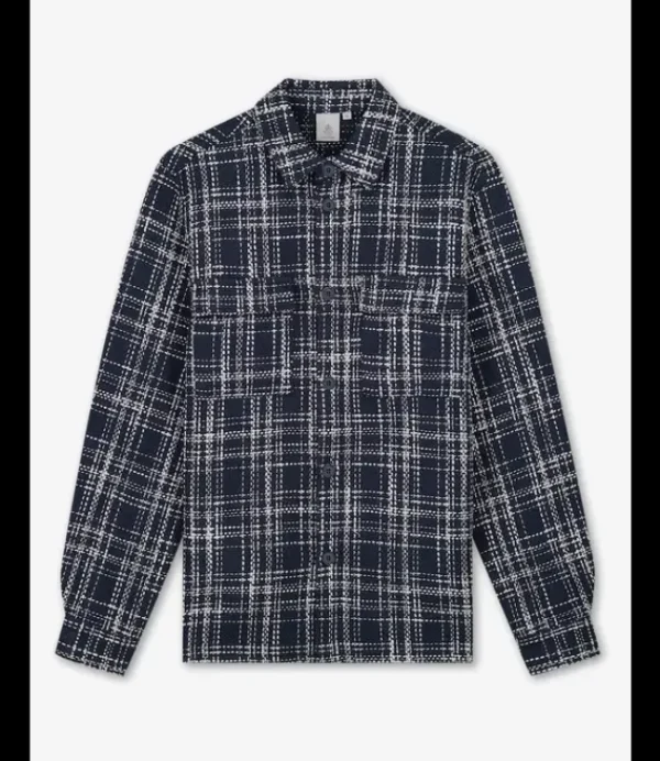 Heren LAW OF THE SEA Hybris Checked Shirt 2433029 Sky Captain