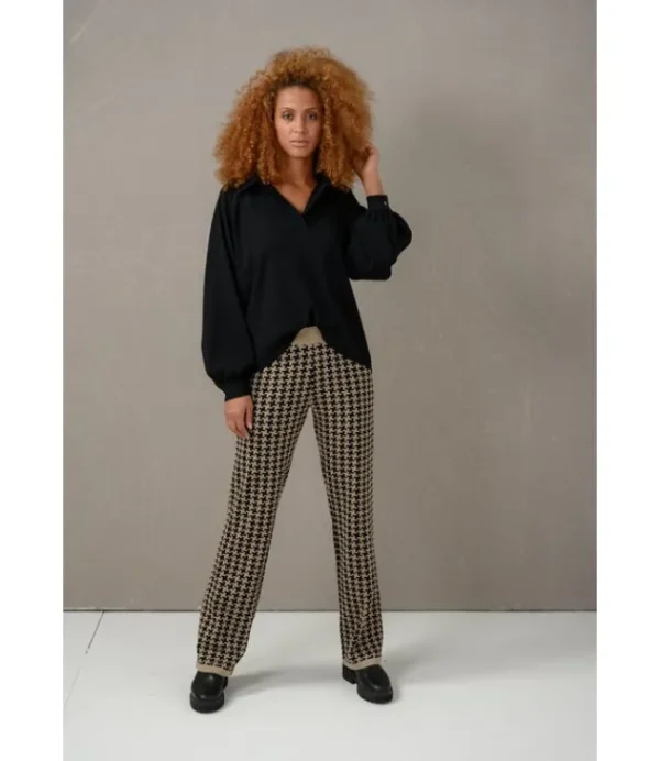 DAMES MAICAZZ essara broek houndtooth black fa2330278